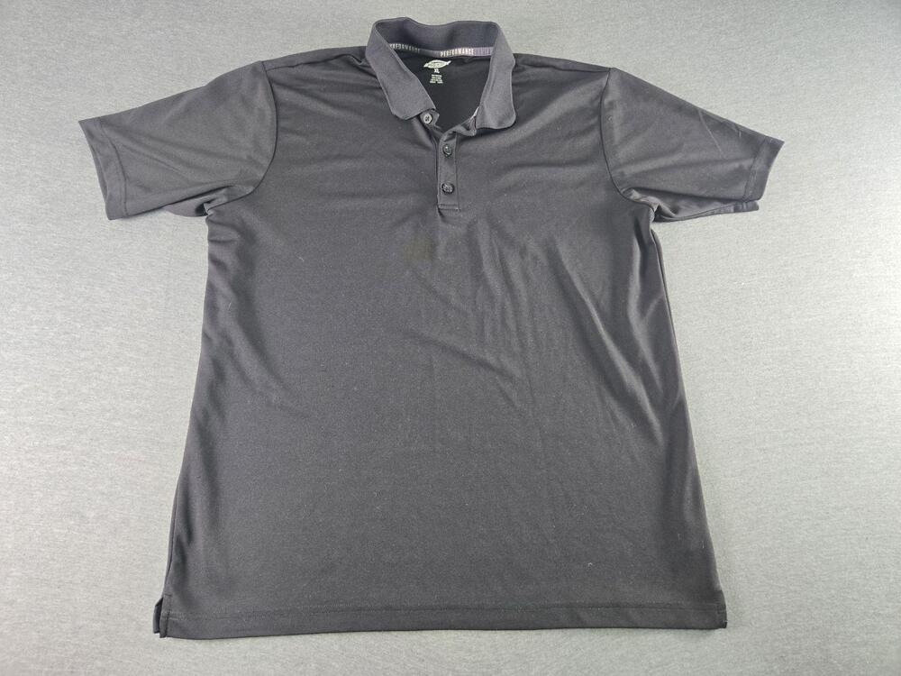Dickies Polo Shirt Mens XL Black Performance Moisture Wicking Jersey Workwear